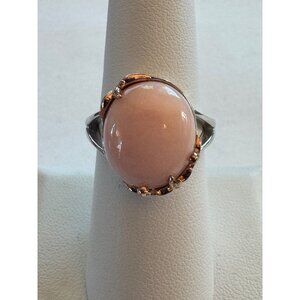 Size 7 BBJ 925 Sterling Silver Cocktail/Statement Ring w/ Pink Gemstone